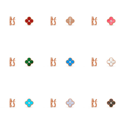 [Luna Brilliance]CLOVER 15MM MOP DIAMOND EARRINGS COLLECTION