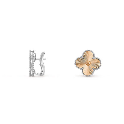 [Luna Brilliance]CLOVER SILVER 15MM MOP EARRINGS COLLECTION