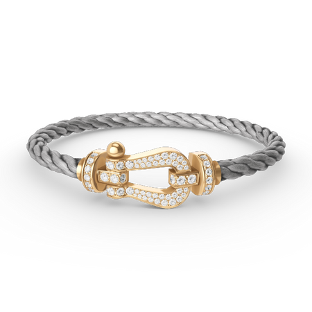 [Luna Brilliance]FORCE LARGE HORSESHOE FULL DIAMOND BRACELET GOLD