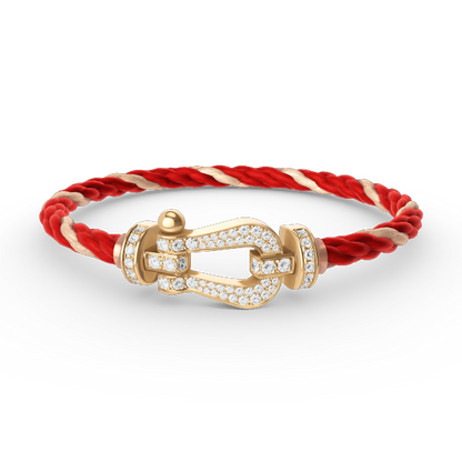 [Luna Brilliance]FORCE LARGE HORSESHOE FULL DIAMOND BRACELET GOLD