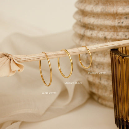 Thin Hoop Earrings