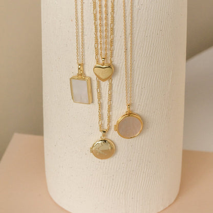 Initial Heart Locket Necklace