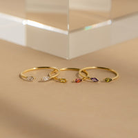 Duo Marquise Birthstone Ring