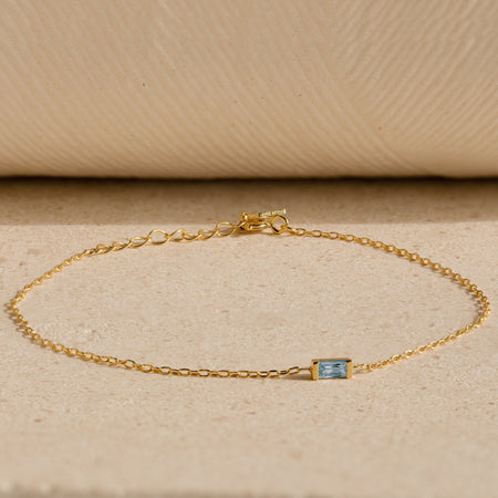 Baguette Birthstone Bracelet
