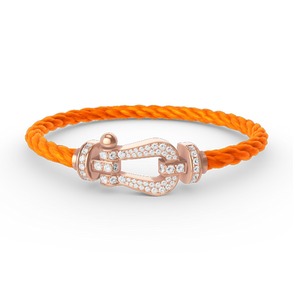 [Luna Brilliance]FORCE LARGE HORSESHOE FULL DIAMOND BRACELET ROSE GOLD