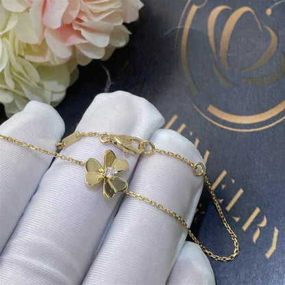 [Luna Brilliance]FRIVOLE GOLD FLOWER PINK MALACHITE BRACELET