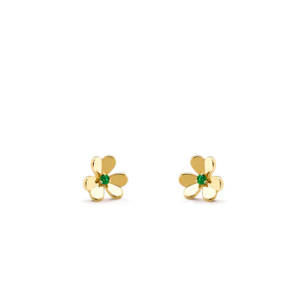 [Luna Brilliance]FRIVOLE  FLOWER MALACHITE EARRINGS