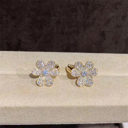 [Luna Brilliance]FRIVOLE GOLD FLOWER DIAMOND EARRINGS