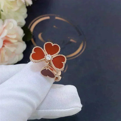 [Luna Brilliance]SWEET CLOVER CARNELIAN RING