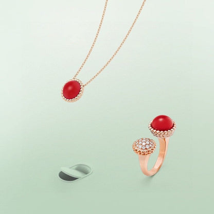 [Luna Brilliance]PERLEE COULEURS DIAMOND ROSE GOLD BETWEEN THE FINGER RING