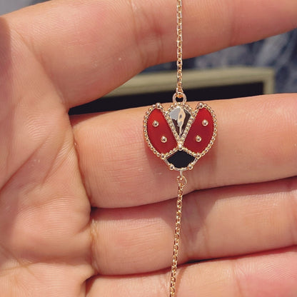 [Luna Brilliance]LUCKY SPRING 1 MOTIF PINK GOLD BRACELET